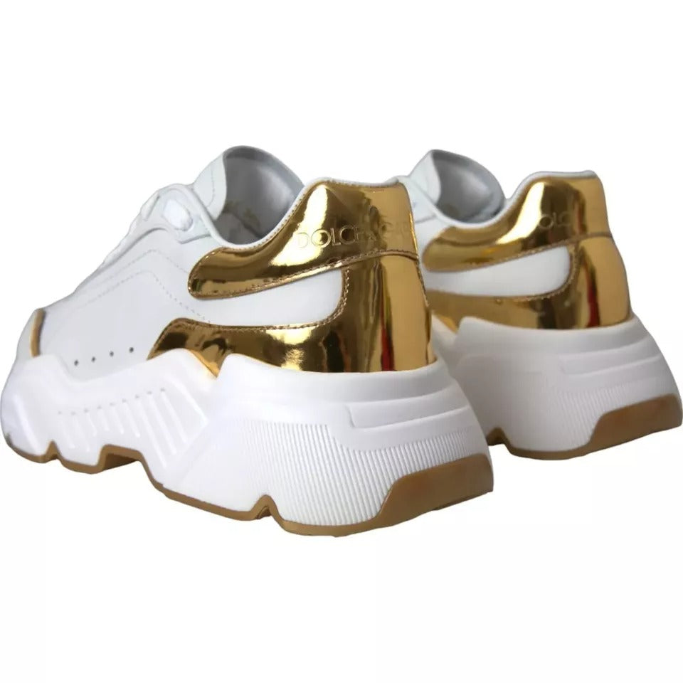 Weißgold DAYMASTER Leder Sneakers Herrenschuhe