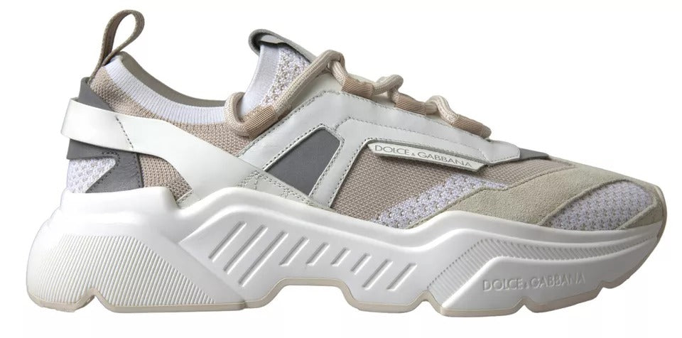 Weiß Beige Leder Sport DAYMASTER Schuhe Sneakers