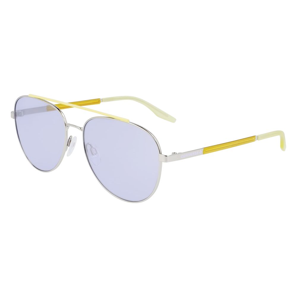 Sonnenbrille aus silbernem Metall