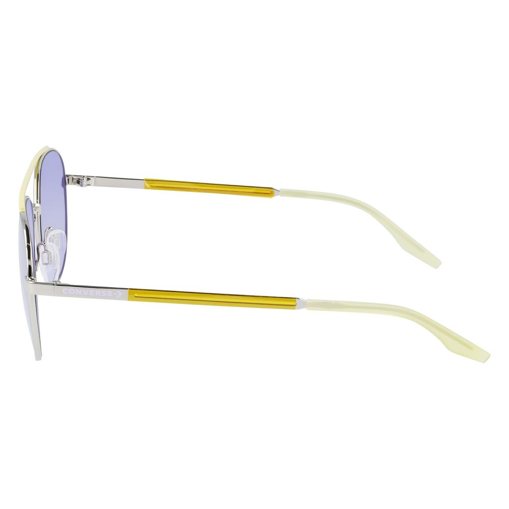 Sonnenbrille aus silbernem Metall