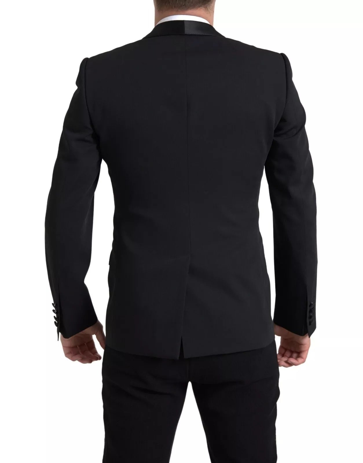 Schwarzer einreihiger MARTINI-Blazer aus Wolle
