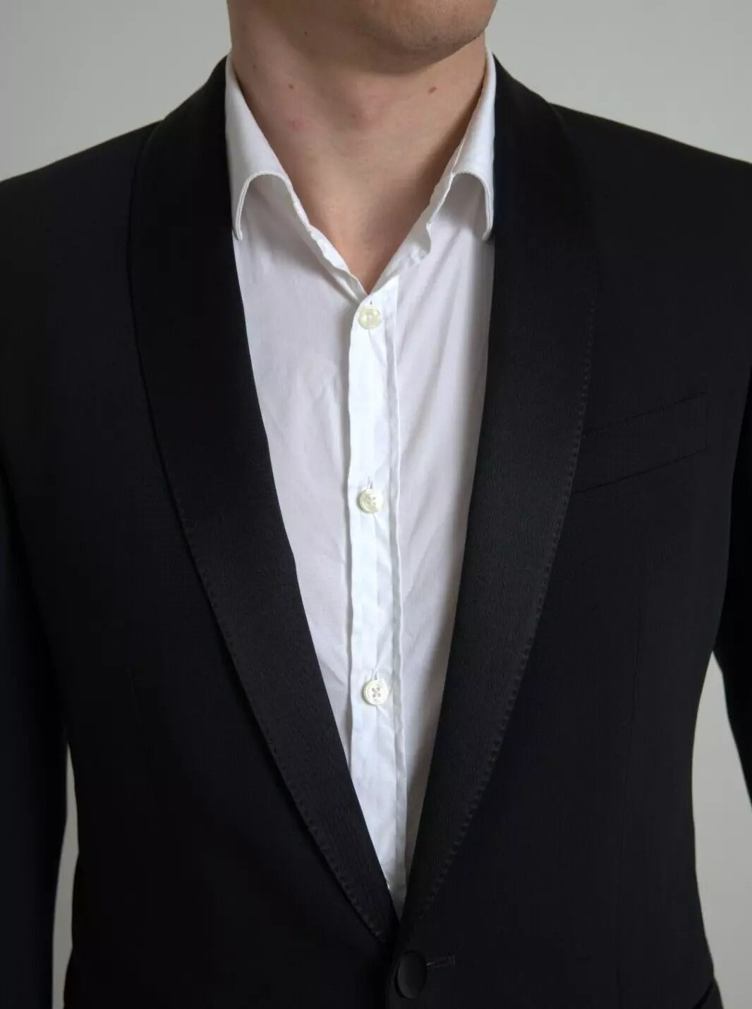 Schwarzer einreihiger MARTINI-Blazer aus Wolle