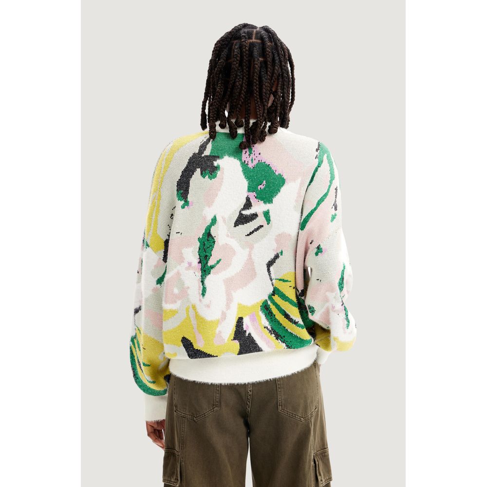 Cremefarbener Polyamidpullover