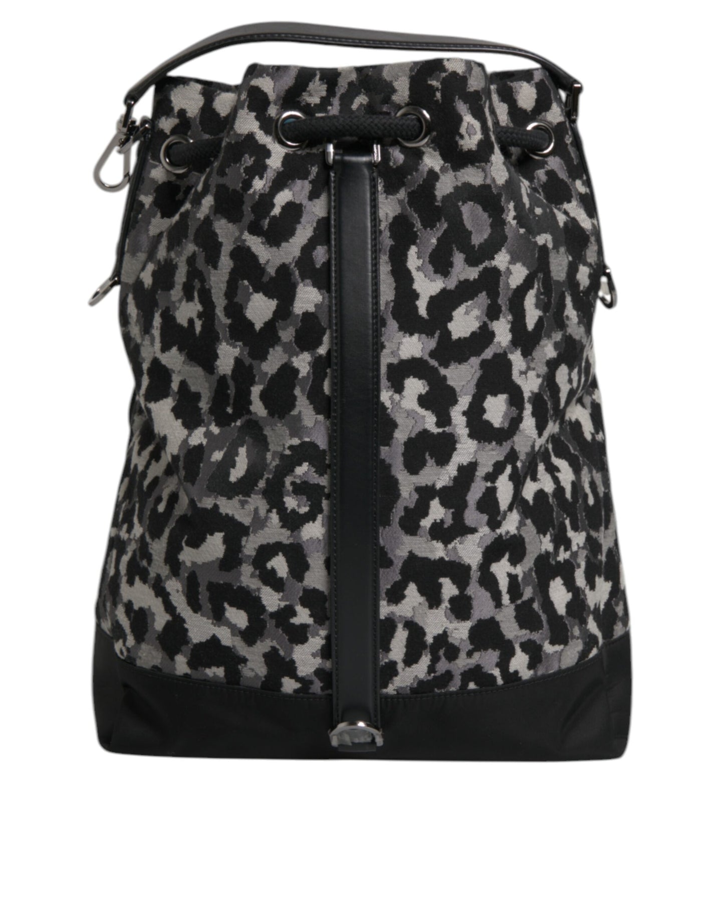 Mehrfarbige Hobo-Umhängetasche aus Jacquard mit Leopardenmuster