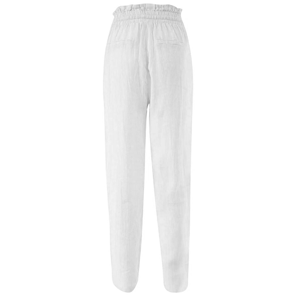 Weiße Leinenjeans und -hose