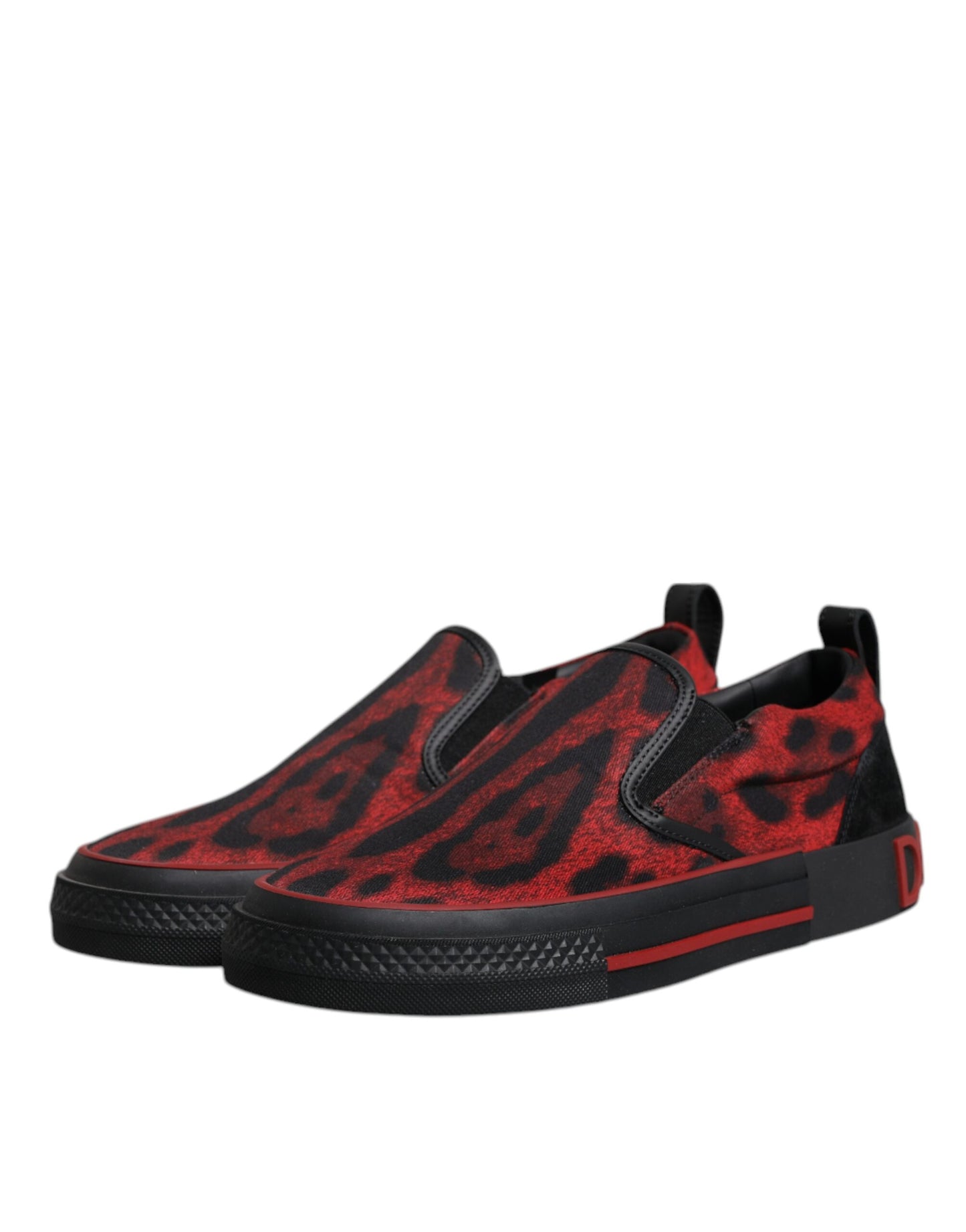 Rot Schwarz Leopard Baumwolle Männer Low Top Sneakers Schuhe