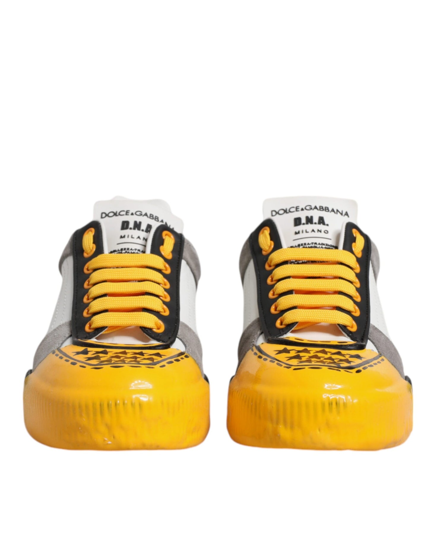 Mehrfarbige DNA Low Top Sneakers aus Leder
