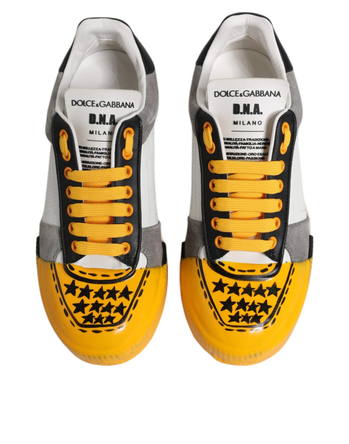 Mehrfarbige DNA Low Top Sneakers aus Leder