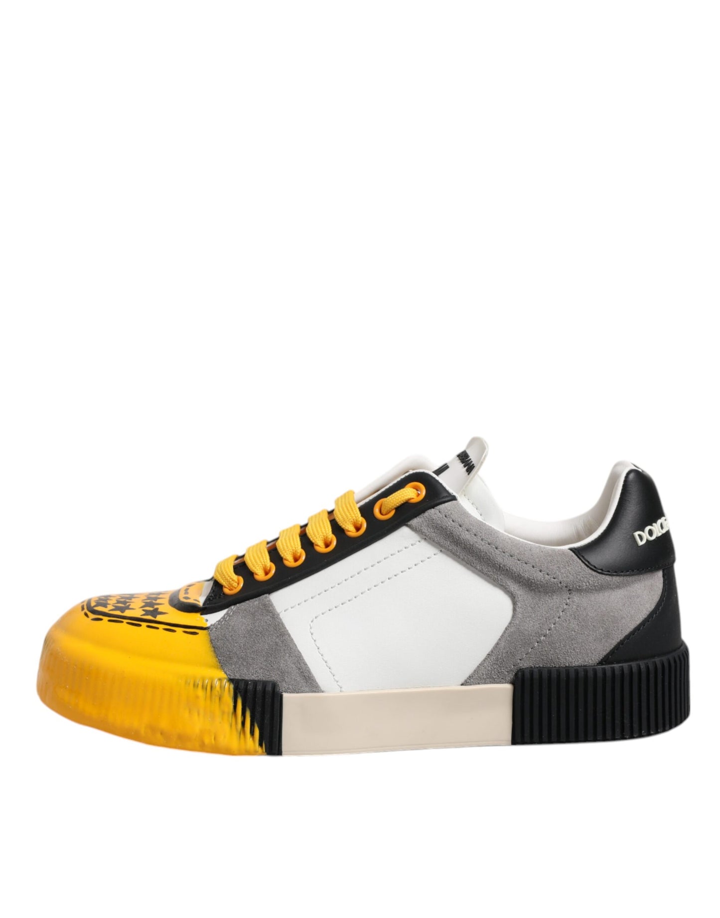 Mehrfarbige DNA Low Top Sneakers aus Leder