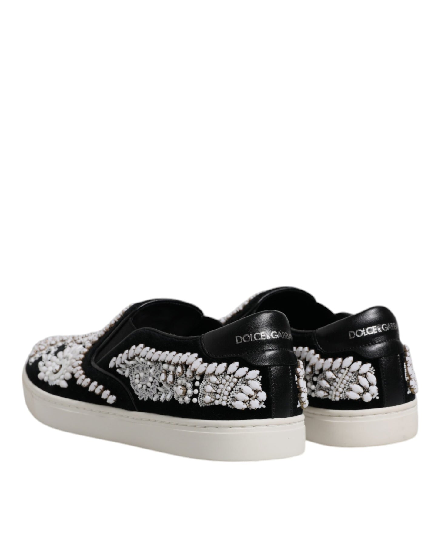 Schwarze, verzierte London-Schlupfschuhe für Herren