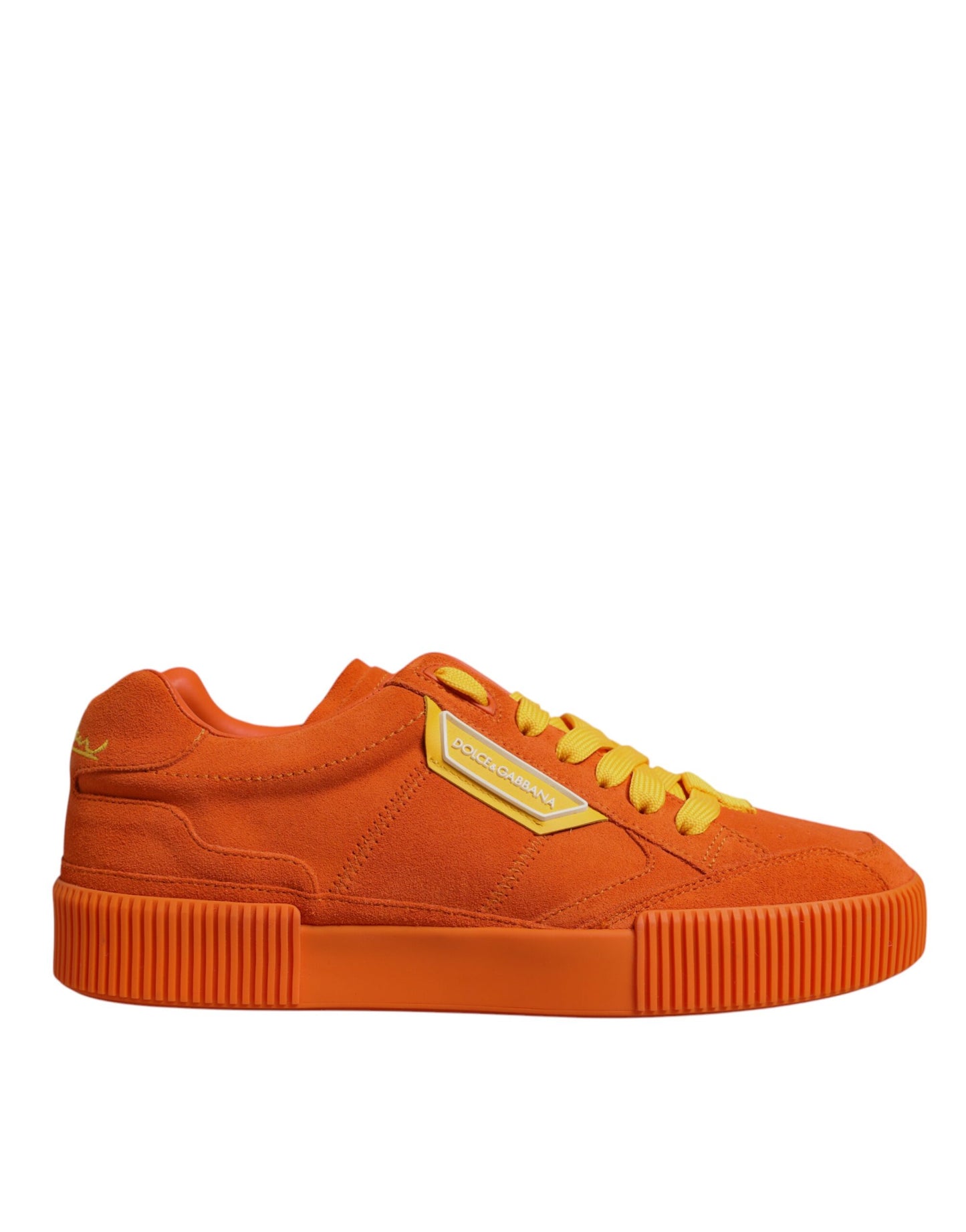 Orange Miami Leder Low Top Sneakers Schuhe