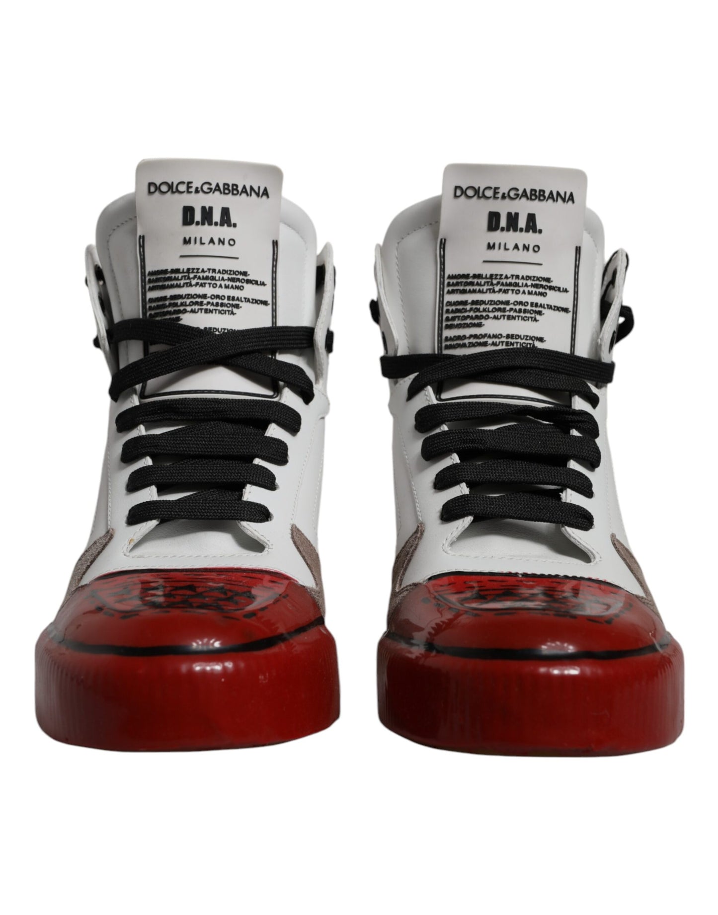 Mehrfarbige High-Top-Sneakers aus Leder