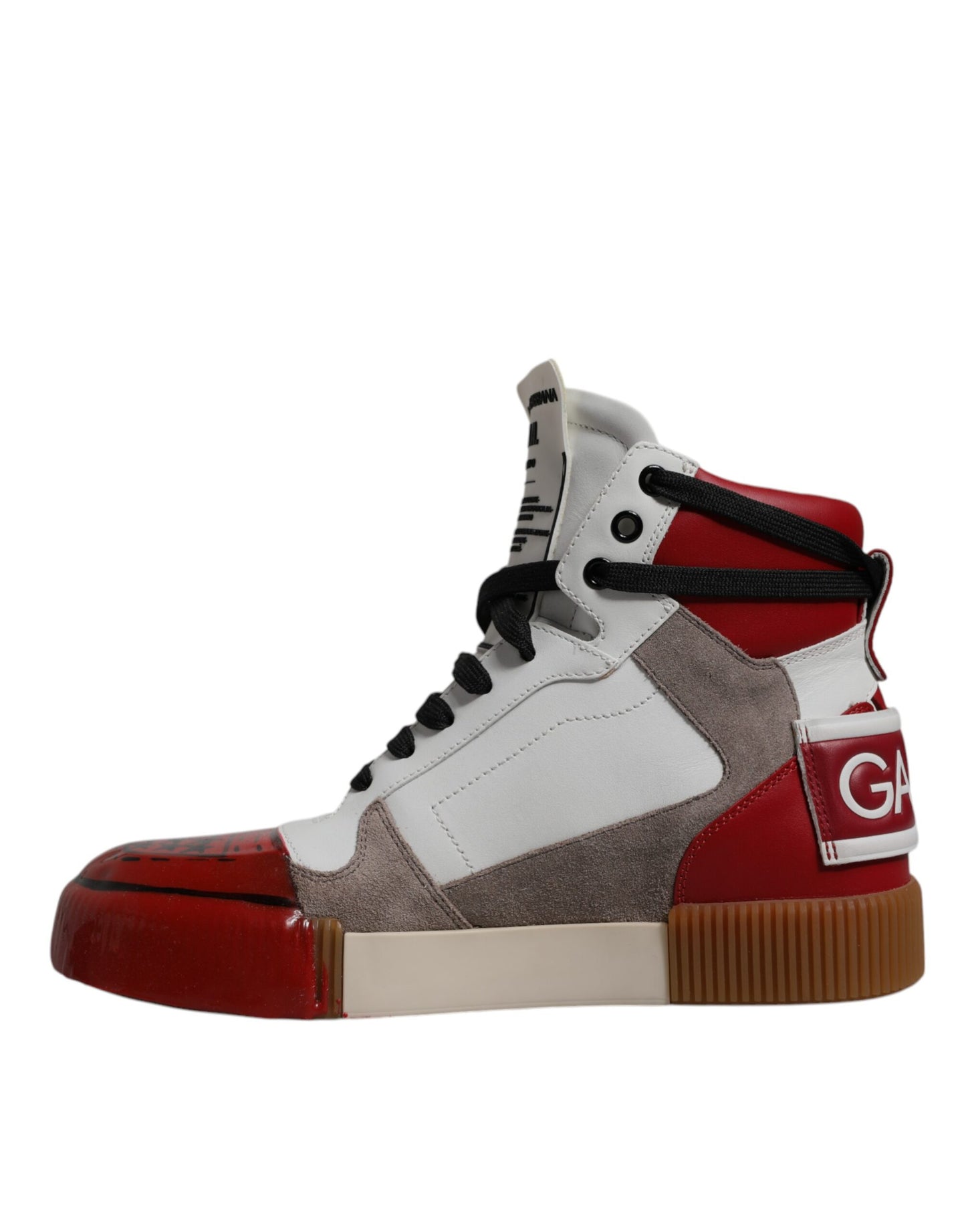 Mehrfarbige High-Top-Sneakers aus Leder