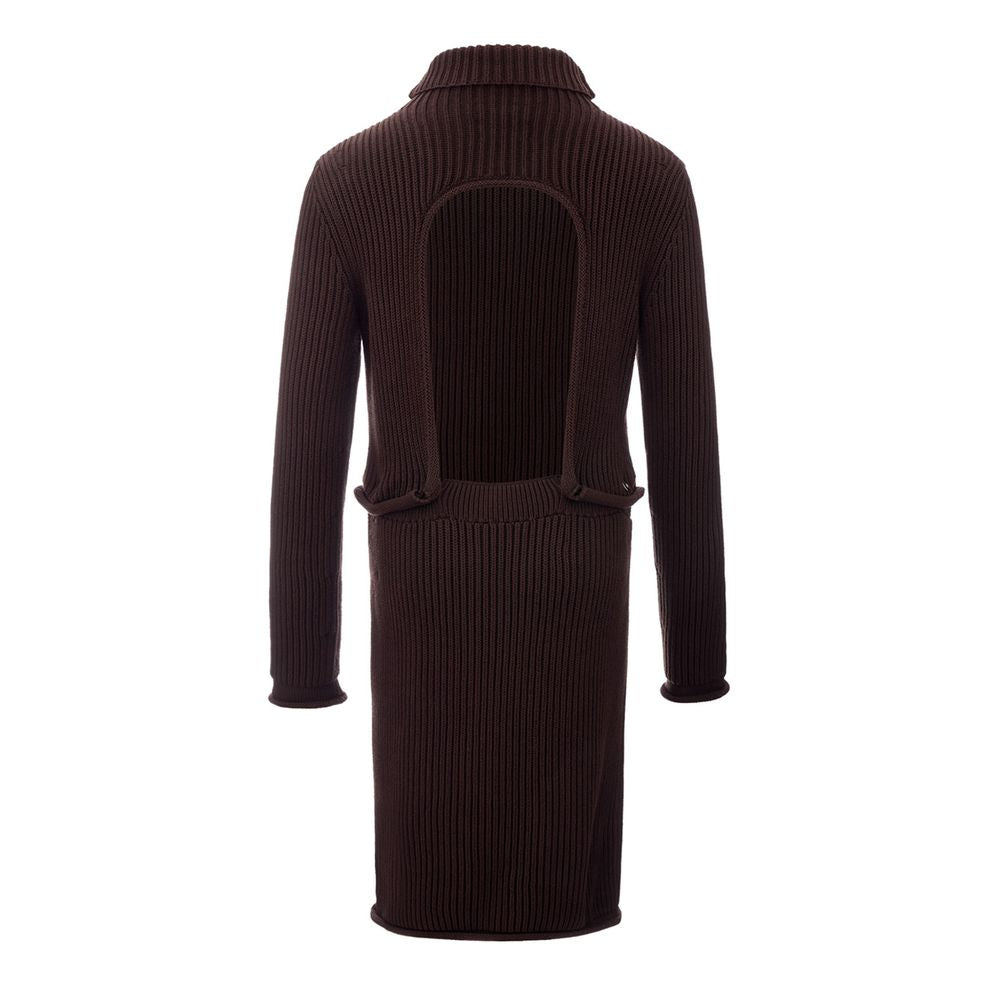 Elegantes Viskose-Braunkleid