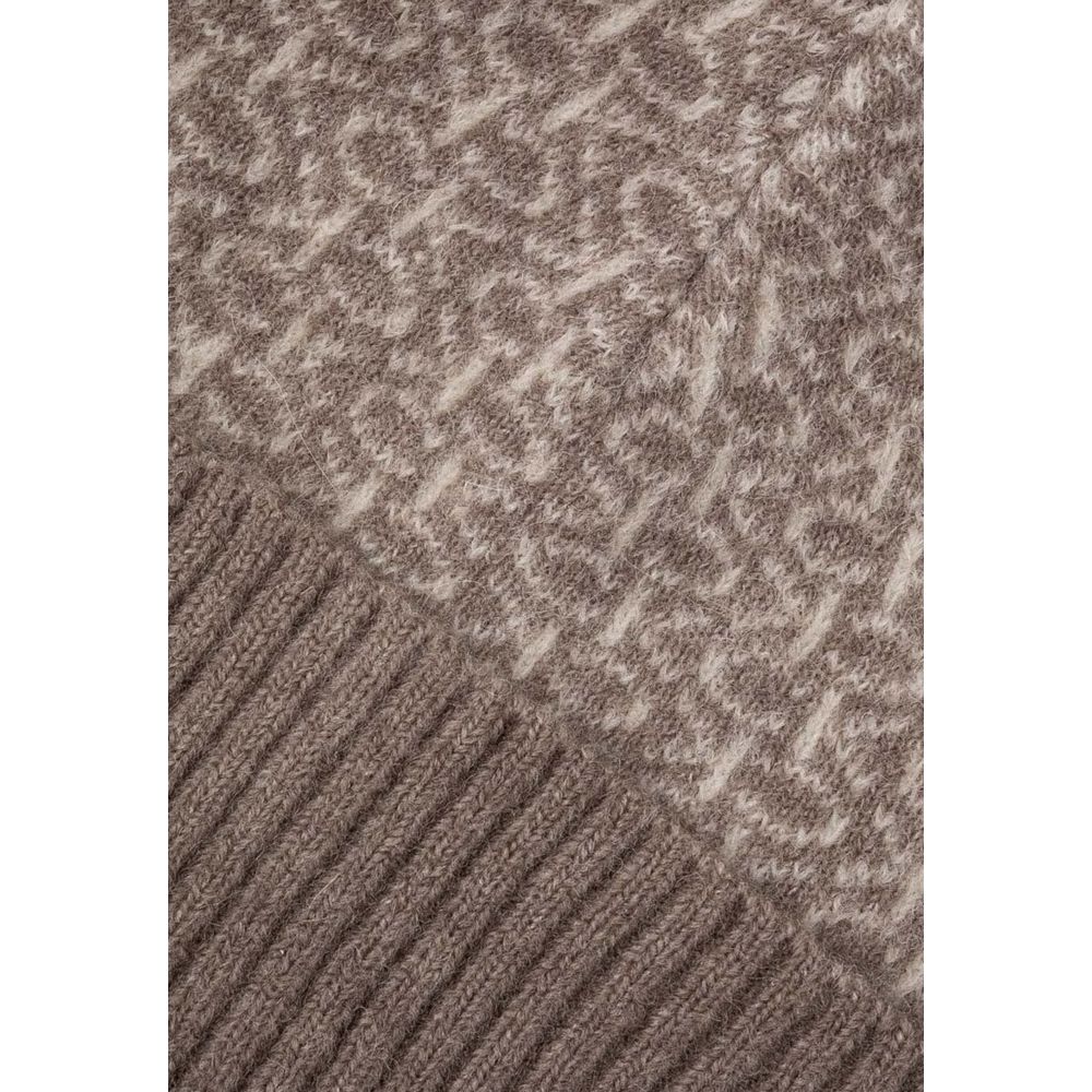 Beige Alpaca Leather Caps Baseball Hat