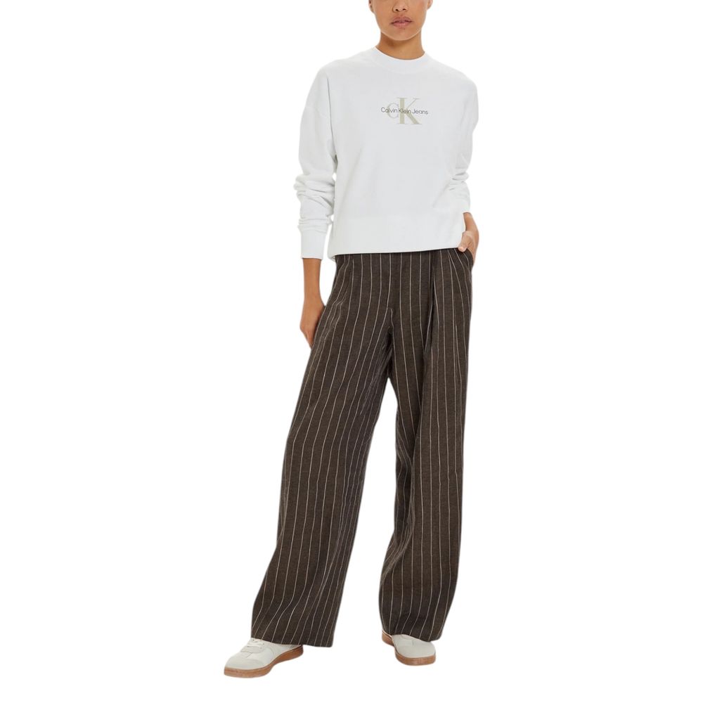 Weißes Sweatshirt aus recycelter Baumwolle