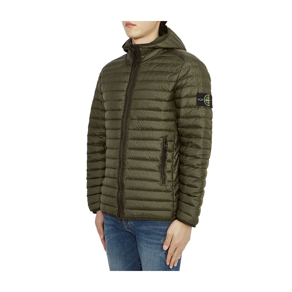 Grüne Nylonjacke