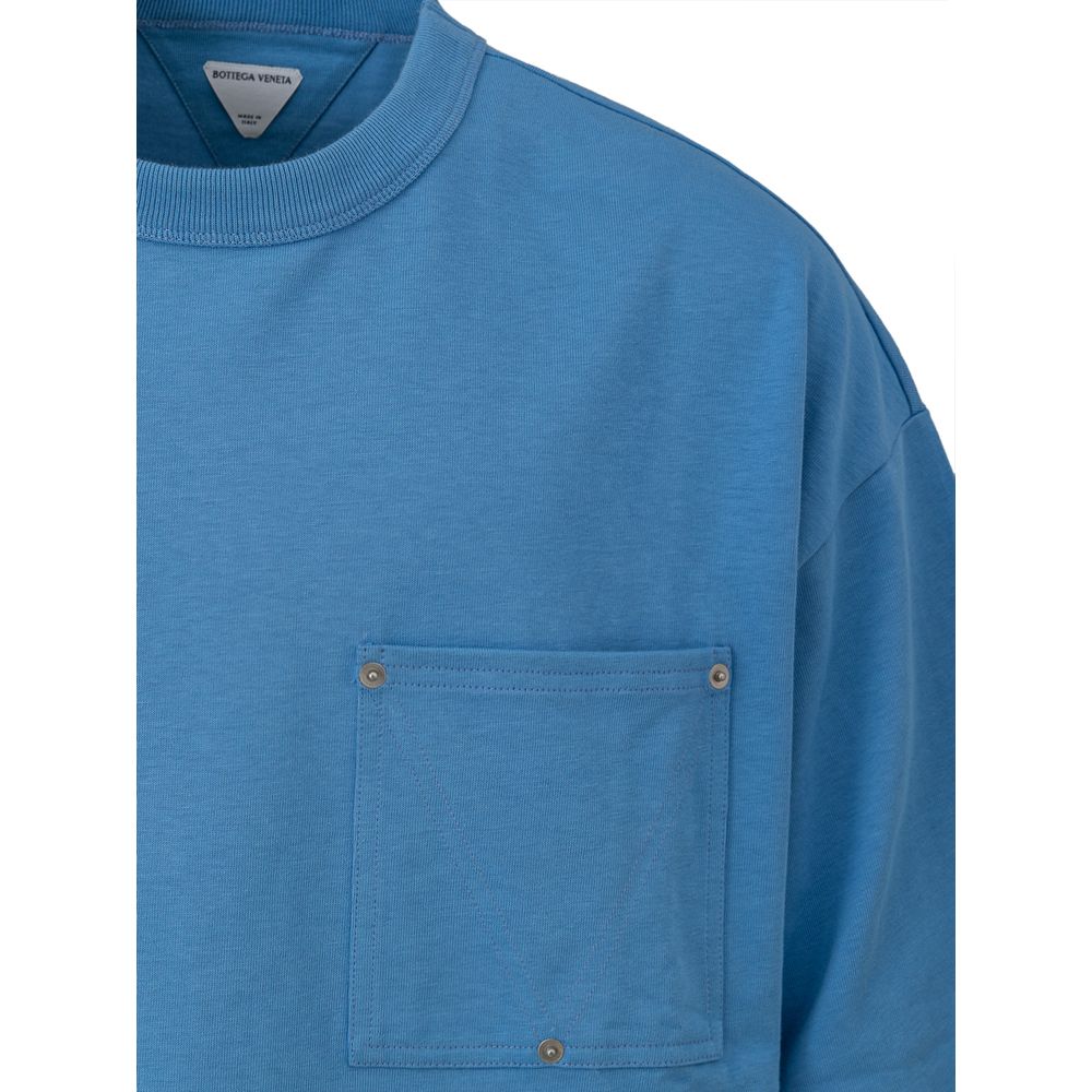 Blaues Baumwoll-T-Shirt