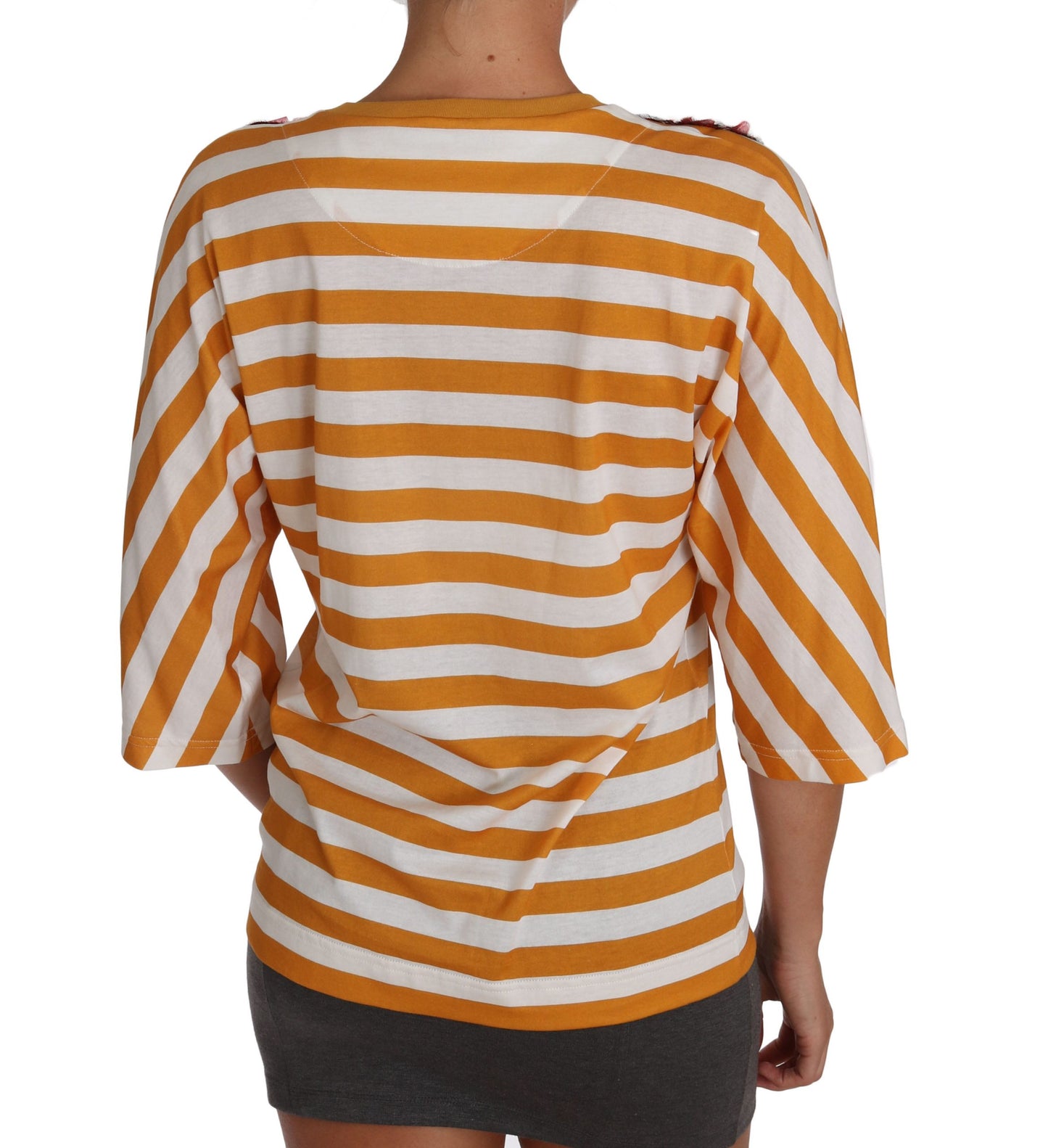 Weiß-oranges FIRENZE Top T-Shirt