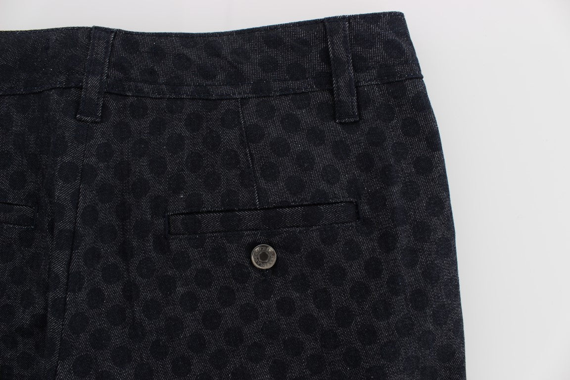 Schmale Capri-Jeans mit Polka-Punkten