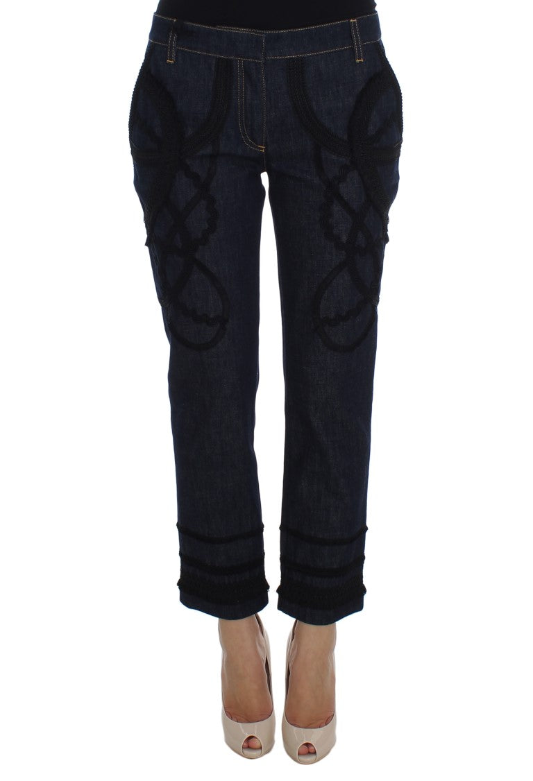 Blaue CAPRI Torero Jeans aus Baumwolle