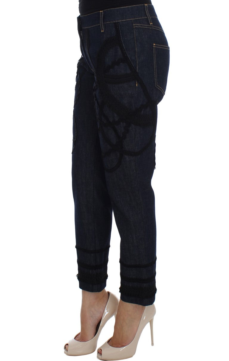 Blaue CAPRI Torero Jeans aus Baumwolle