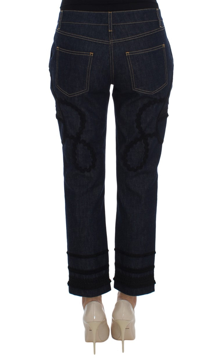 Blaue CAPRI Torero Jeans aus Baumwolle