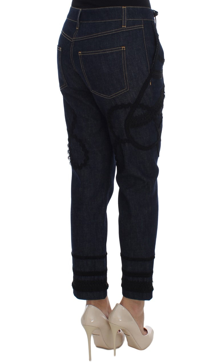 Blaue CAPRI Torero Jeans aus Baumwolle