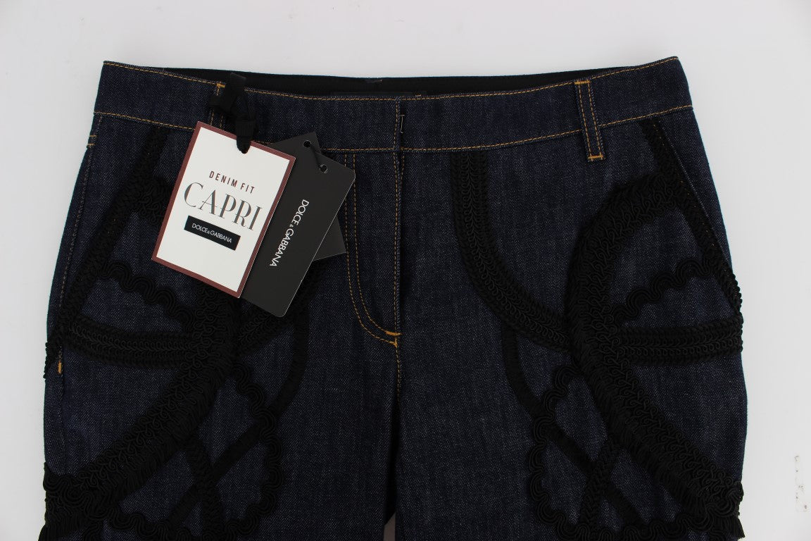 Blaue CAPRI Torero Jeans aus Baumwolle