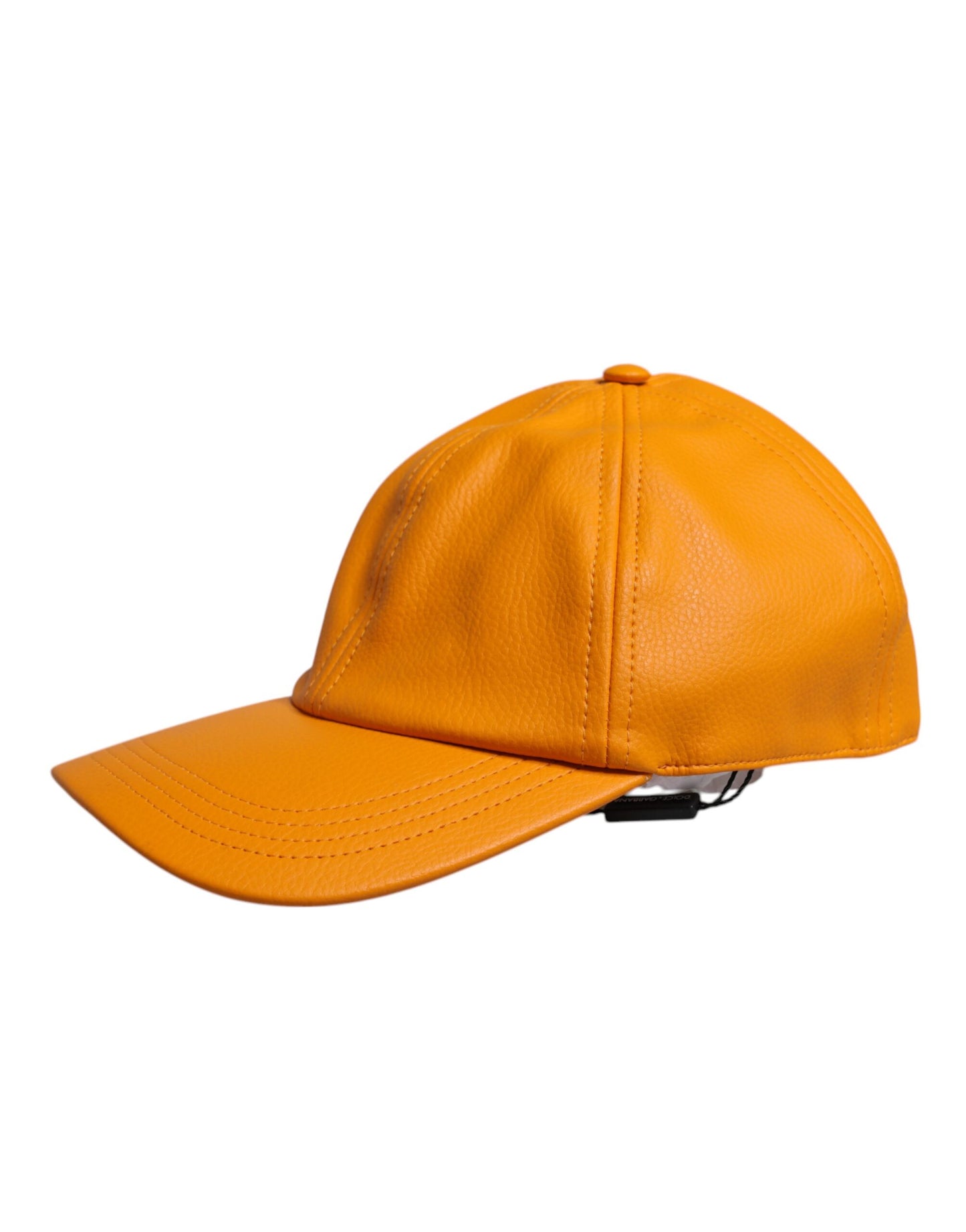 Orangefarbene Baseballkappe aus Baumwolle mit 6 Paneelen