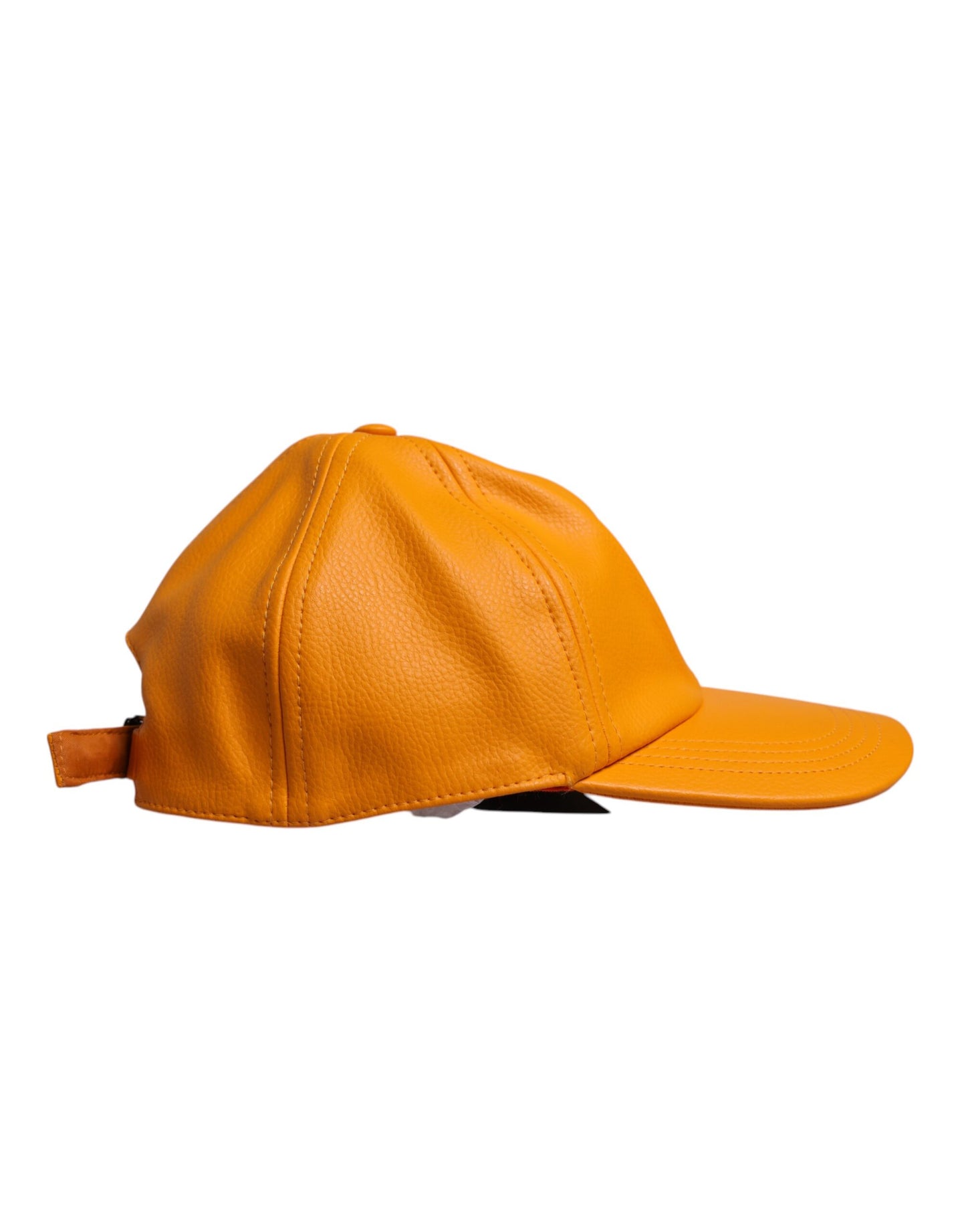 Orangefarbene Baseballkappe aus Baumwolle mit 6 Paneelen
