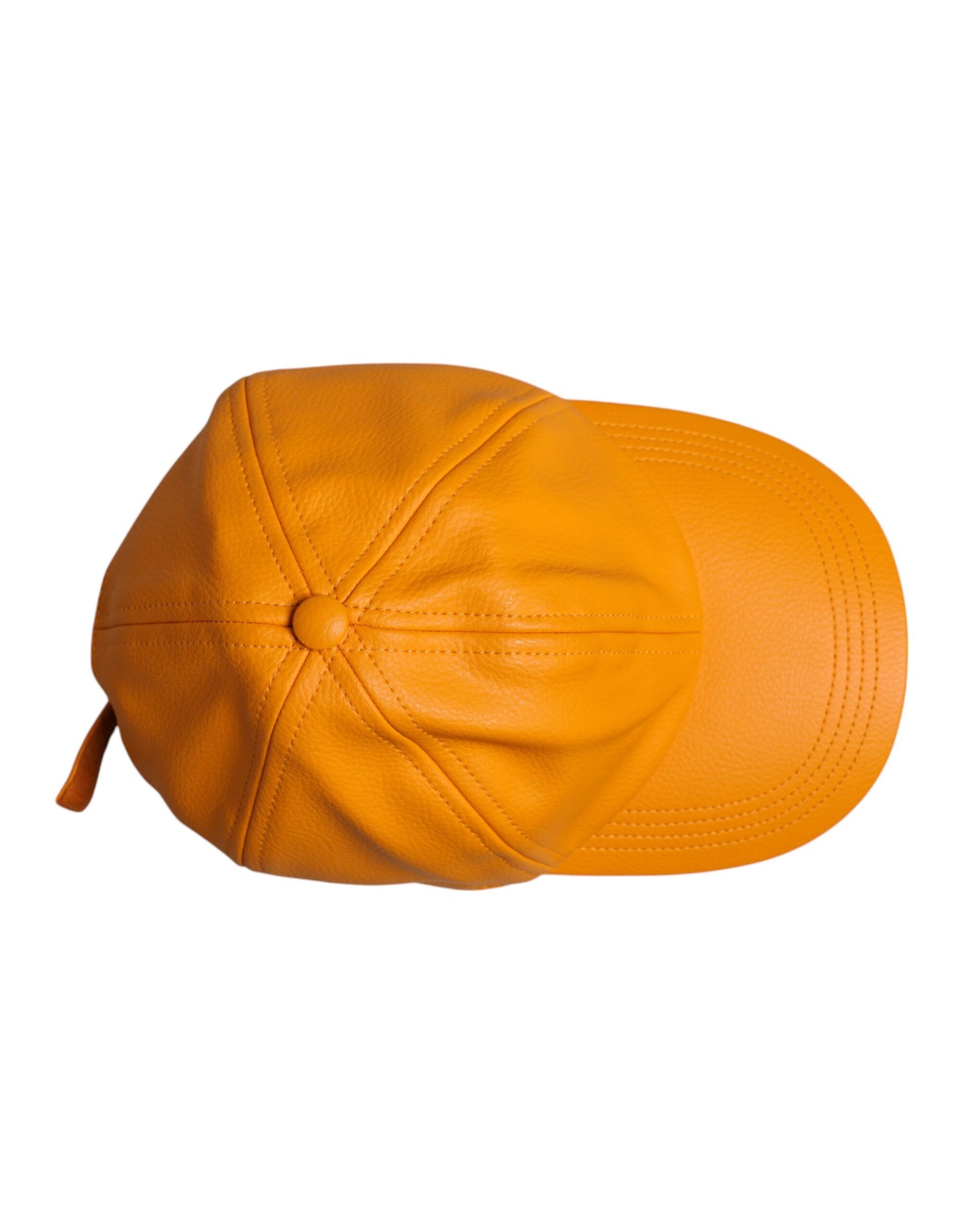 Orangefarbene Baseballkappe aus Baumwolle mit 6 Paneelen