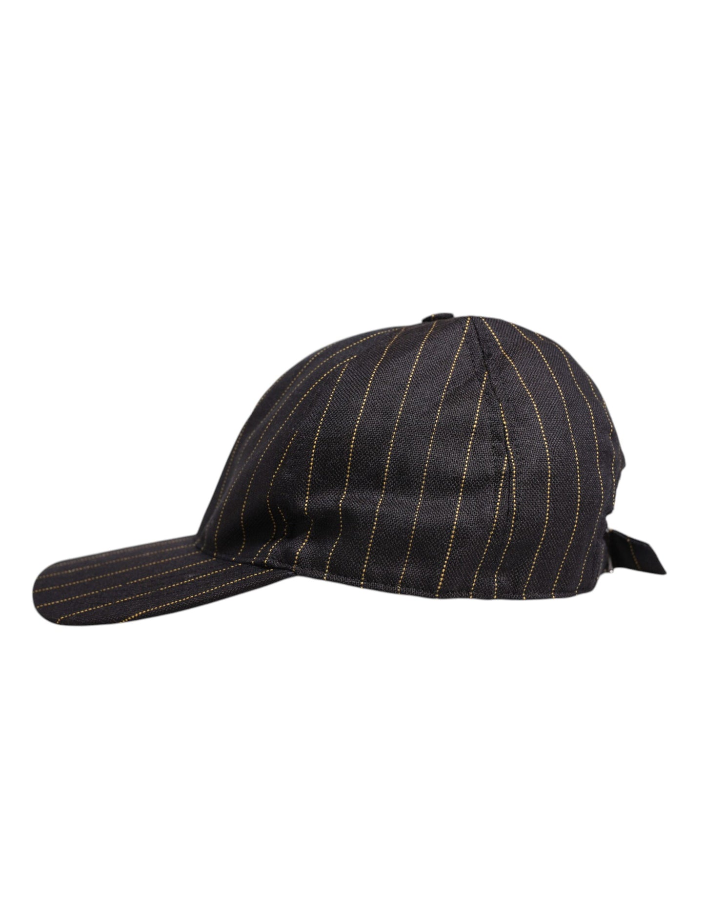 Braun gestreifte 6-Panel-Baseballkappe aus Baumwolle