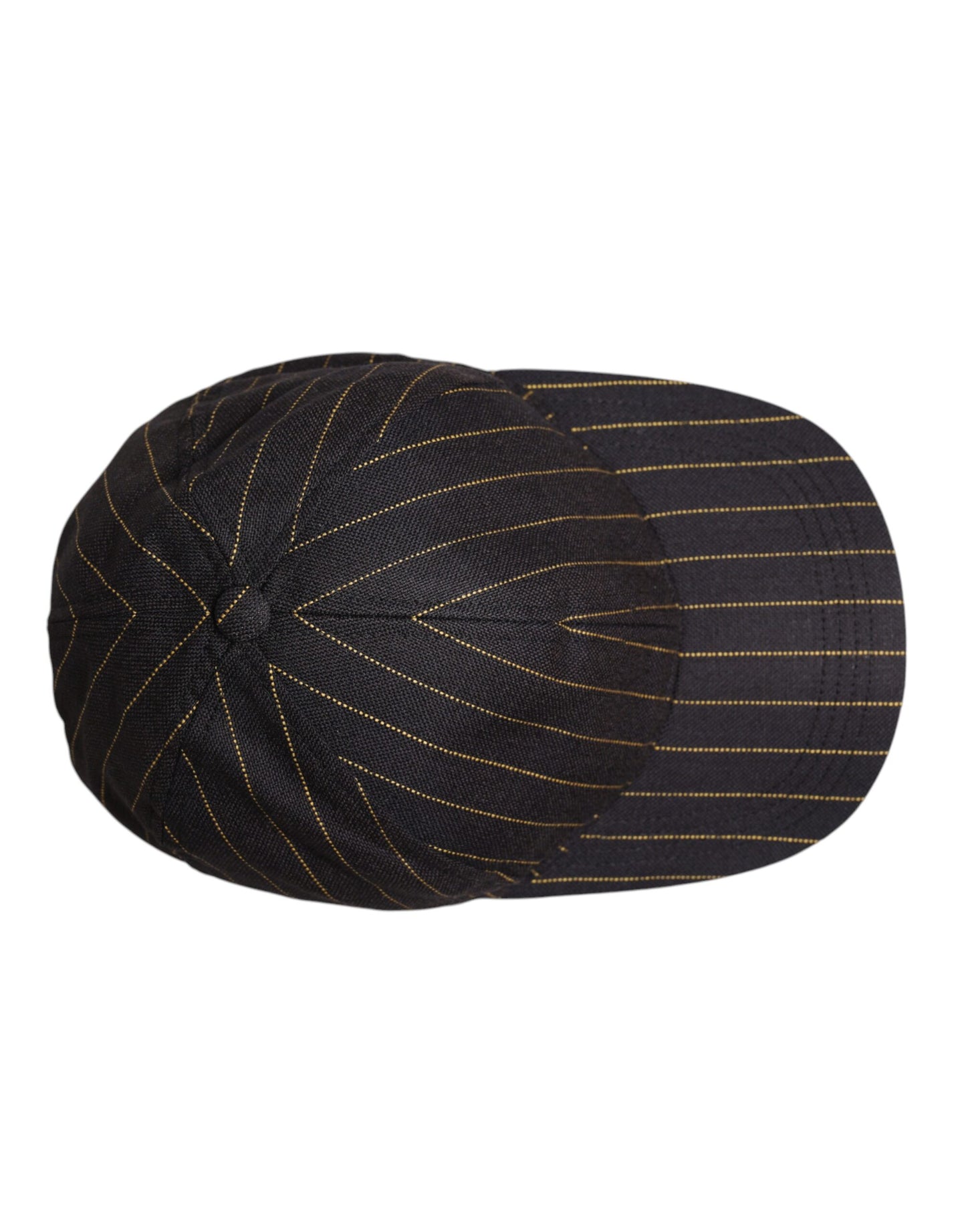 Braun gestreifte 6-Panel-Baseballkappe aus Baumwolle