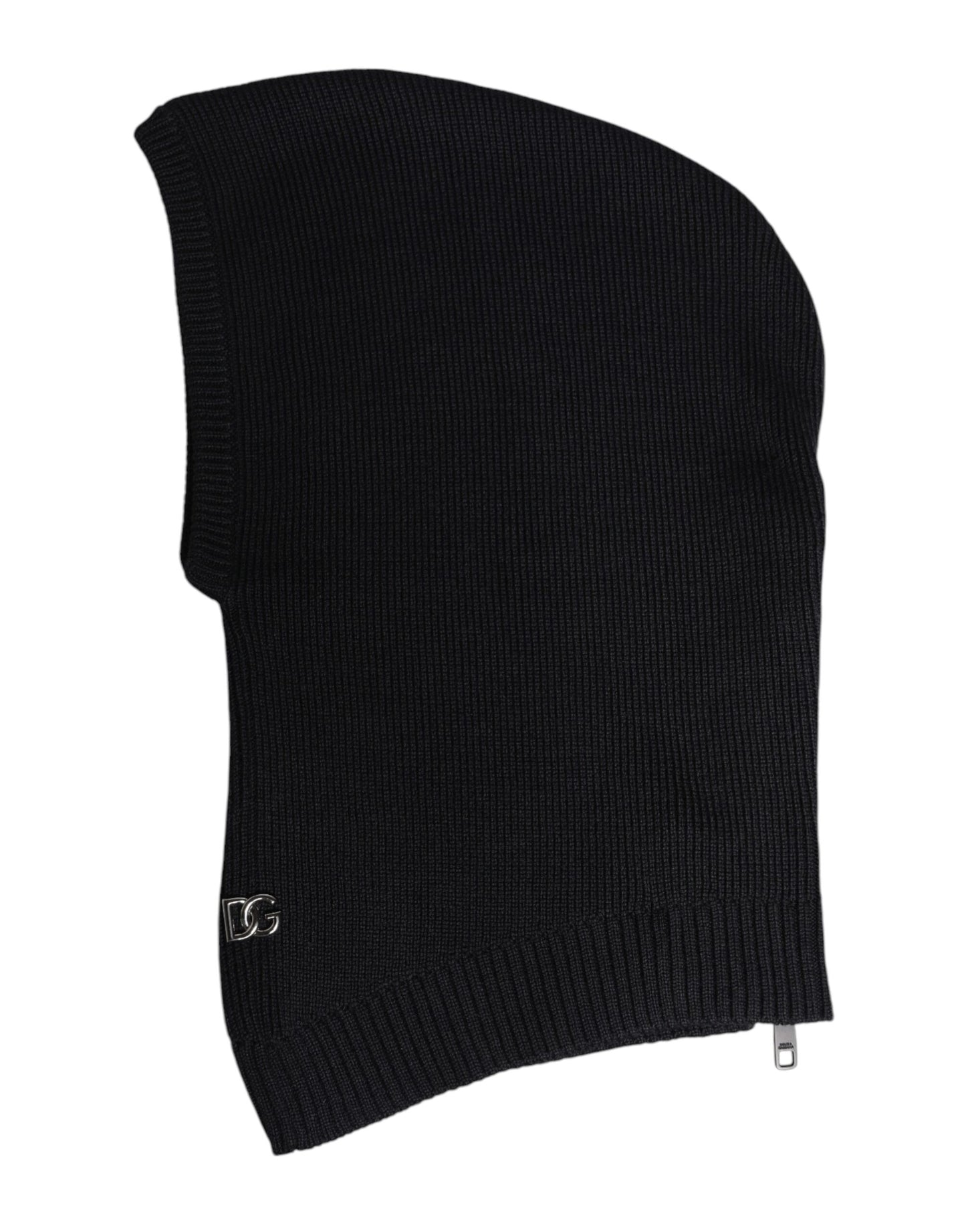 Schwarze Balaclava-Mütze aus Wolle für den ganzen Kopf