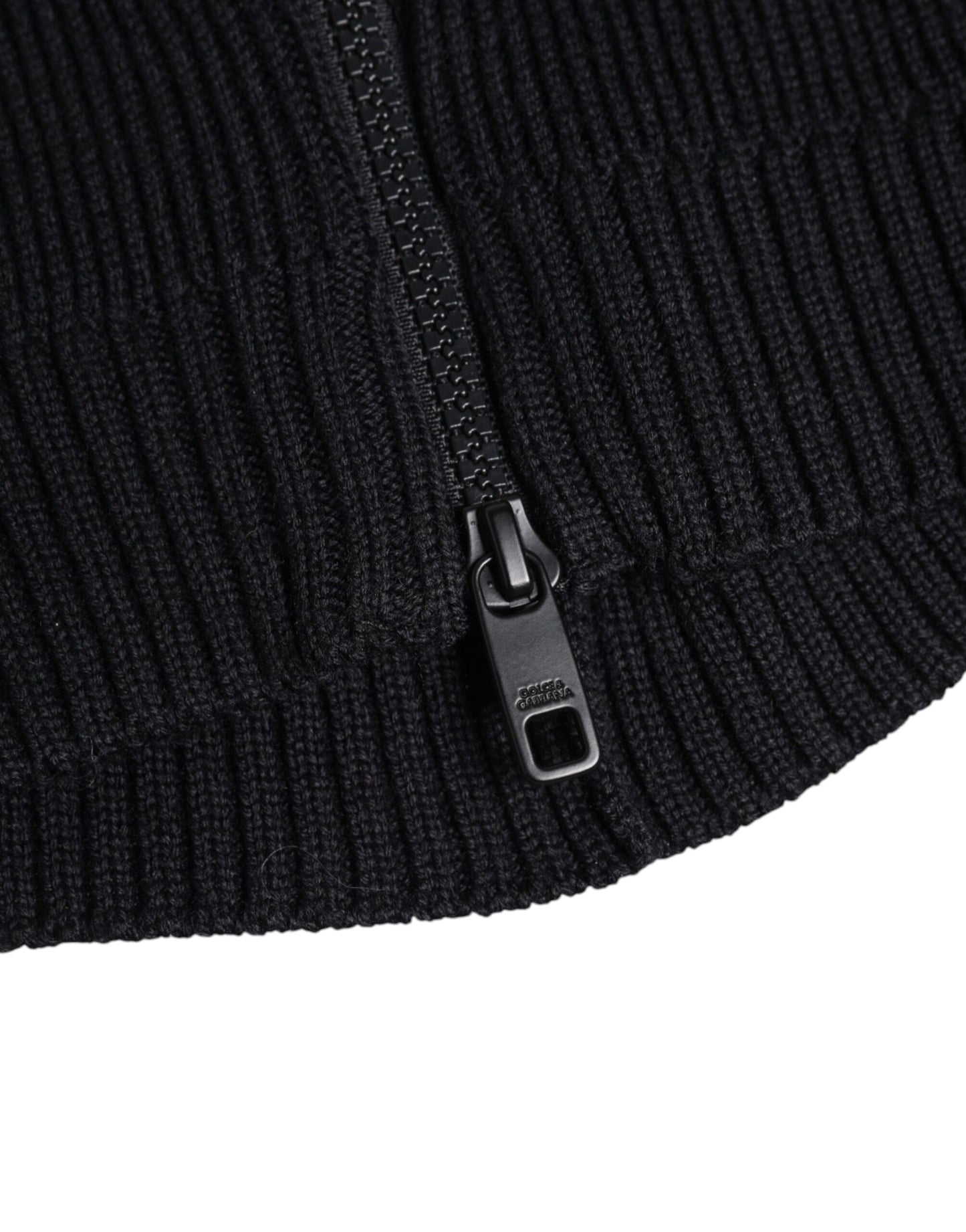 Schwarze Balaclava-Mütze aus Wolle für den ganzen Kopf