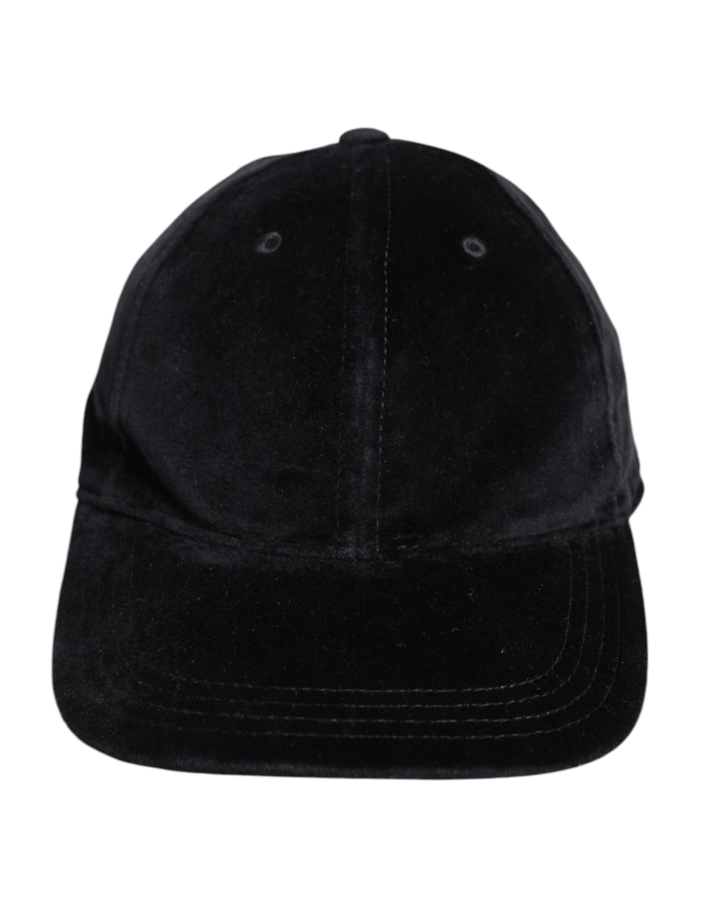 Schwarze Baseballkappe aus Baumwolle mit 6 Paneelen