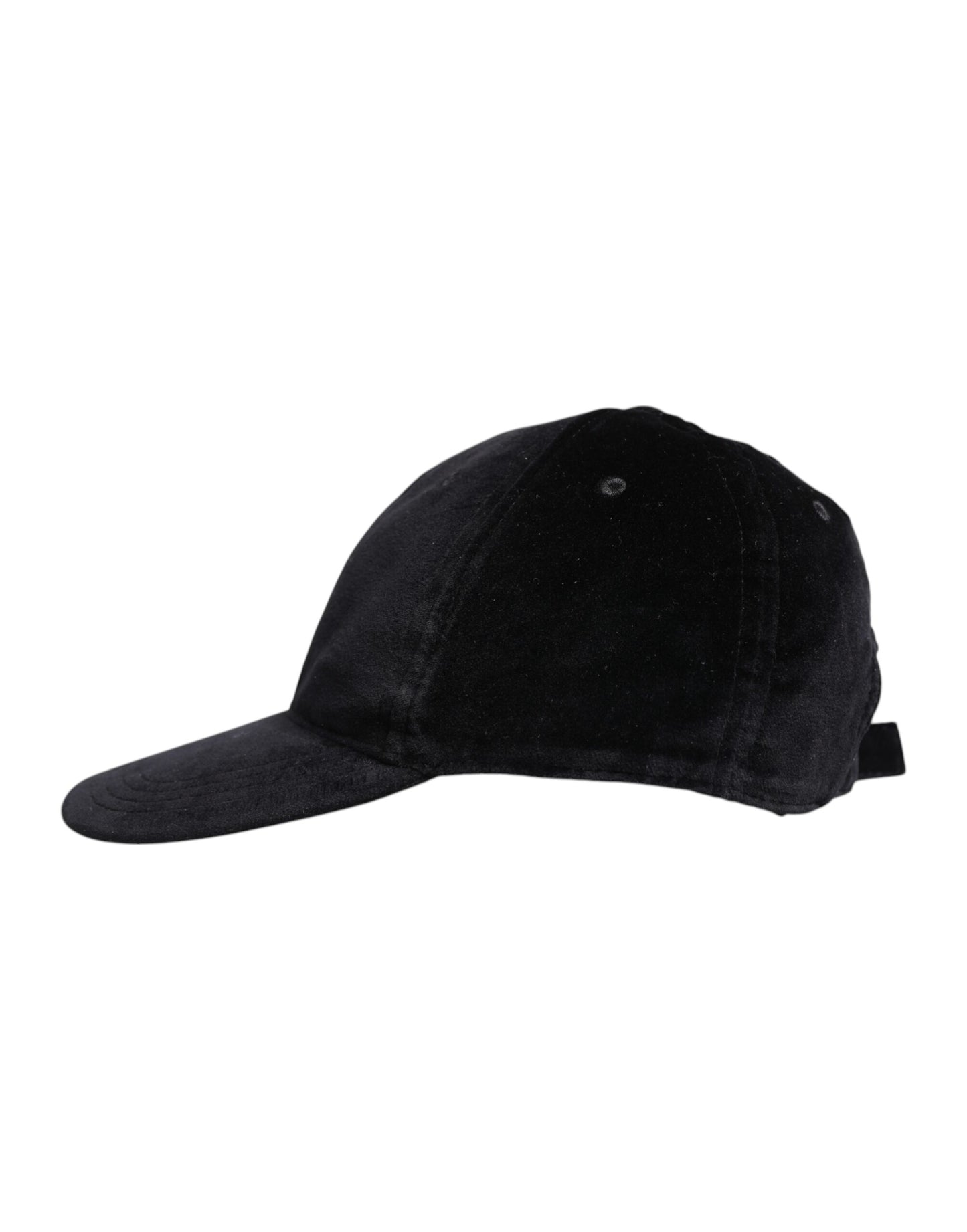 Schwarze Baseballkappe aus Baumwolle mit 6 Paneelen