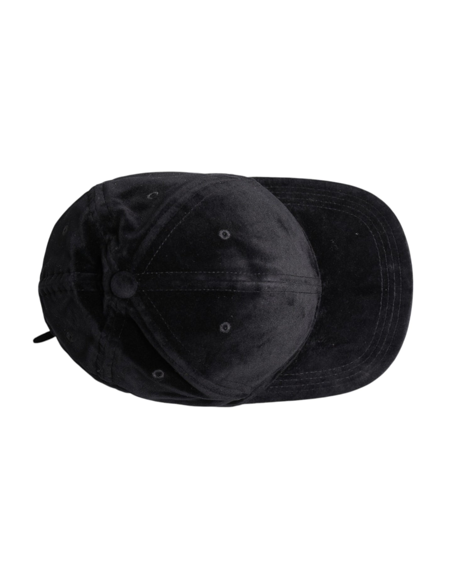 Schwarze Baseballkappe aus Baumwolle mit 6 Paneelen