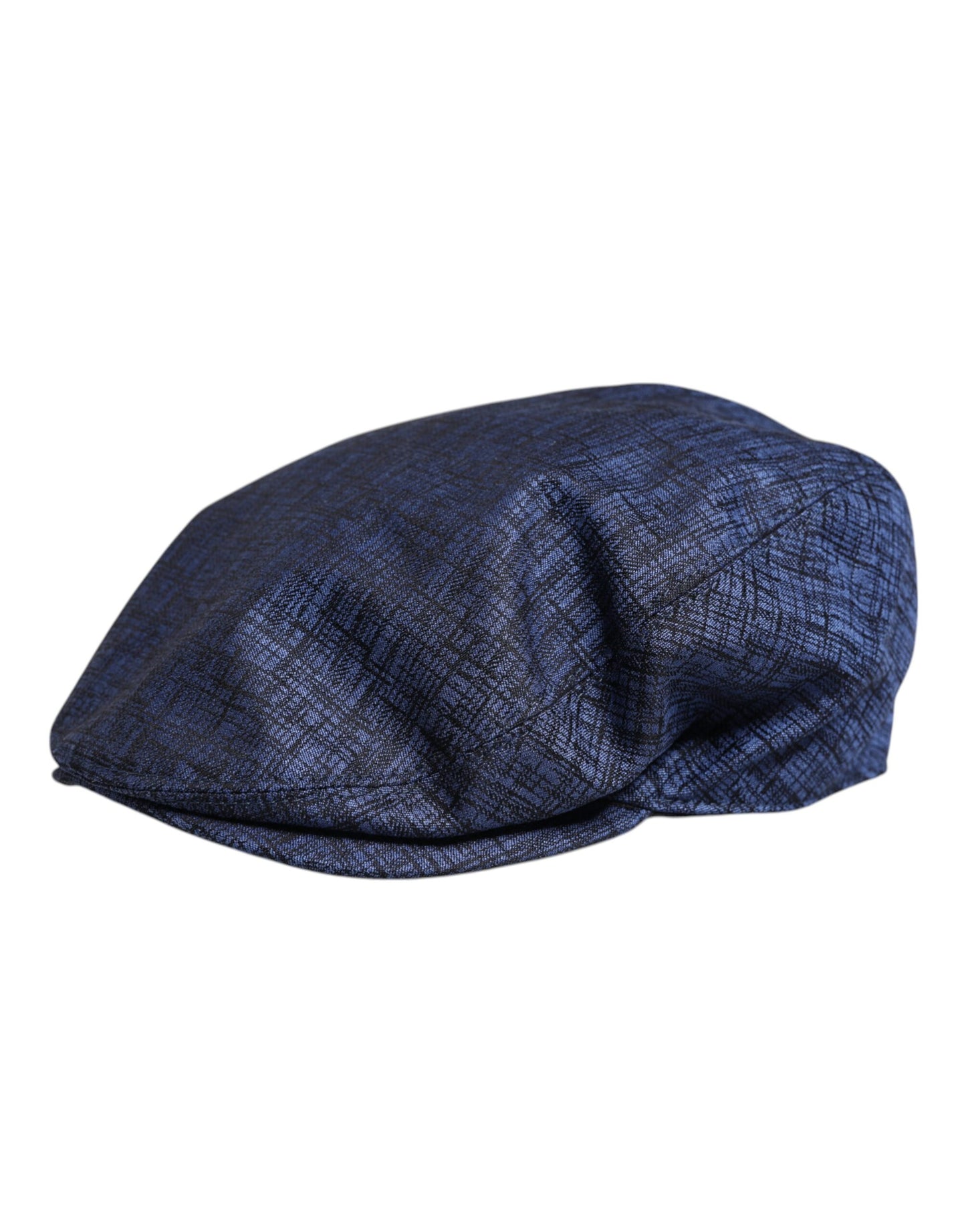 Blaue Newsboy-Mütze aus Baumwollstretch