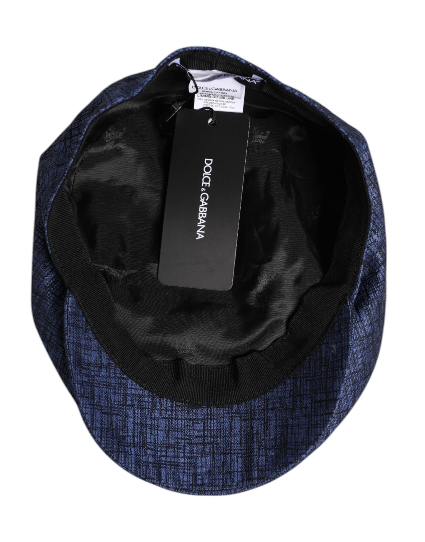 Blaue Newsboy-Mütze aus Baumwollstretch