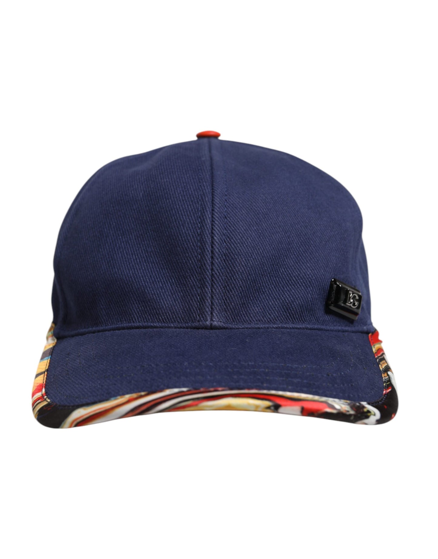 Blaue Baseballkappe aus Baumwolle mit 6 Paneelen