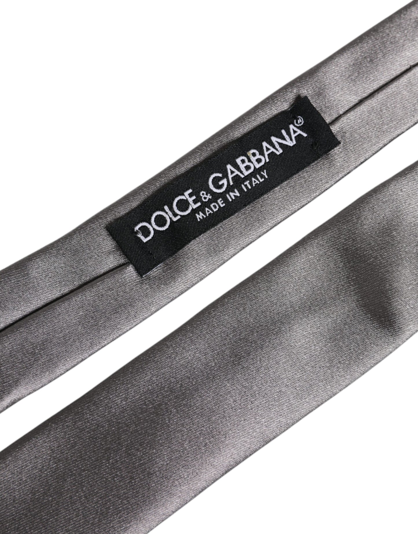 Verstellbare Seidenkrawatte in Metallic-Silber
