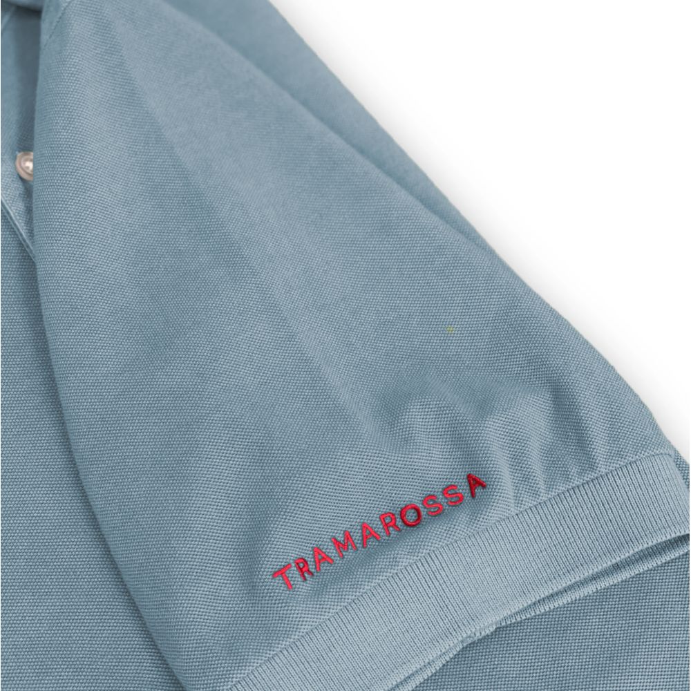 Hellblaues Herren-Poloshirt aus Baumwolle