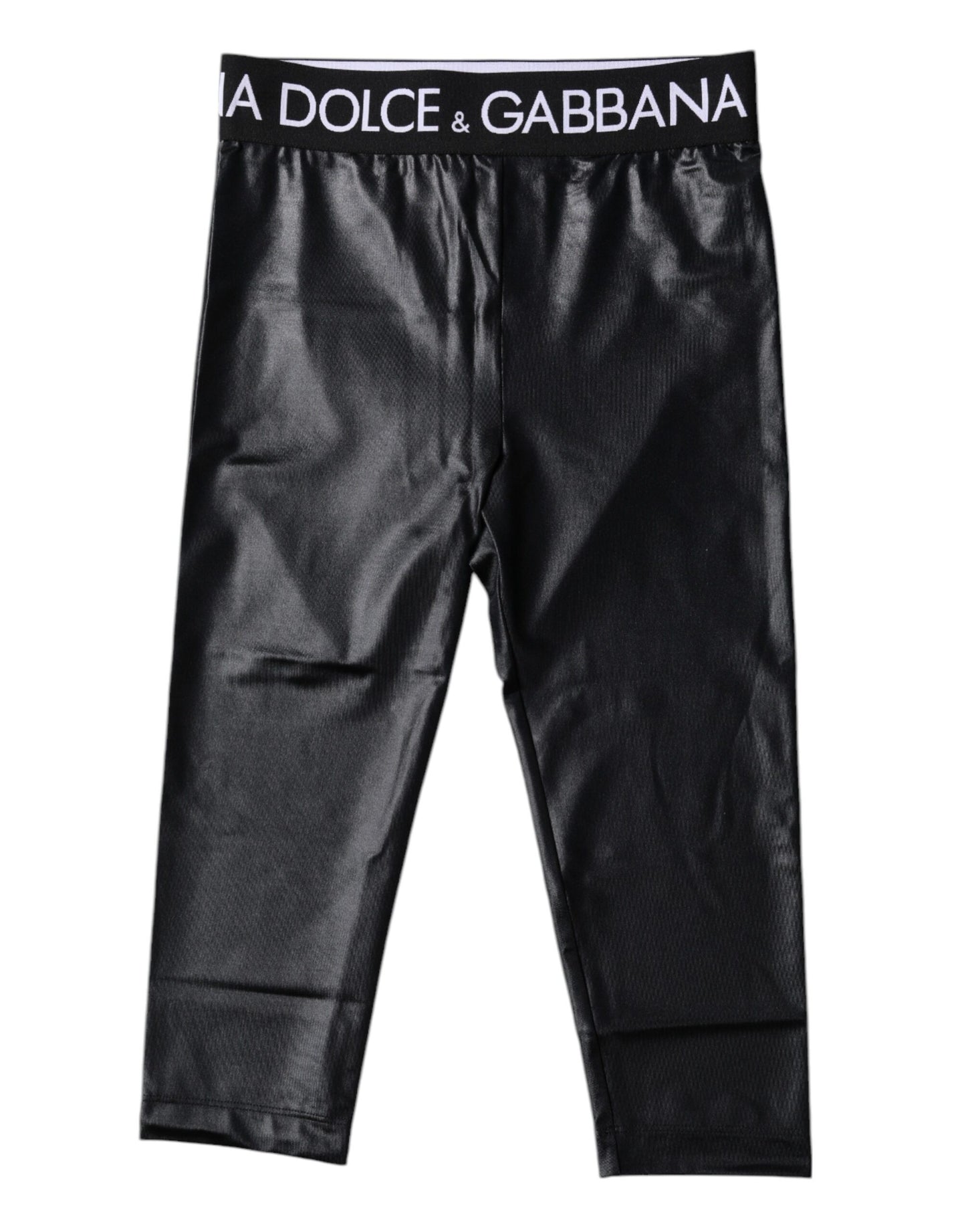 Black Logo Nylon Cropped Tights Pants Underwear