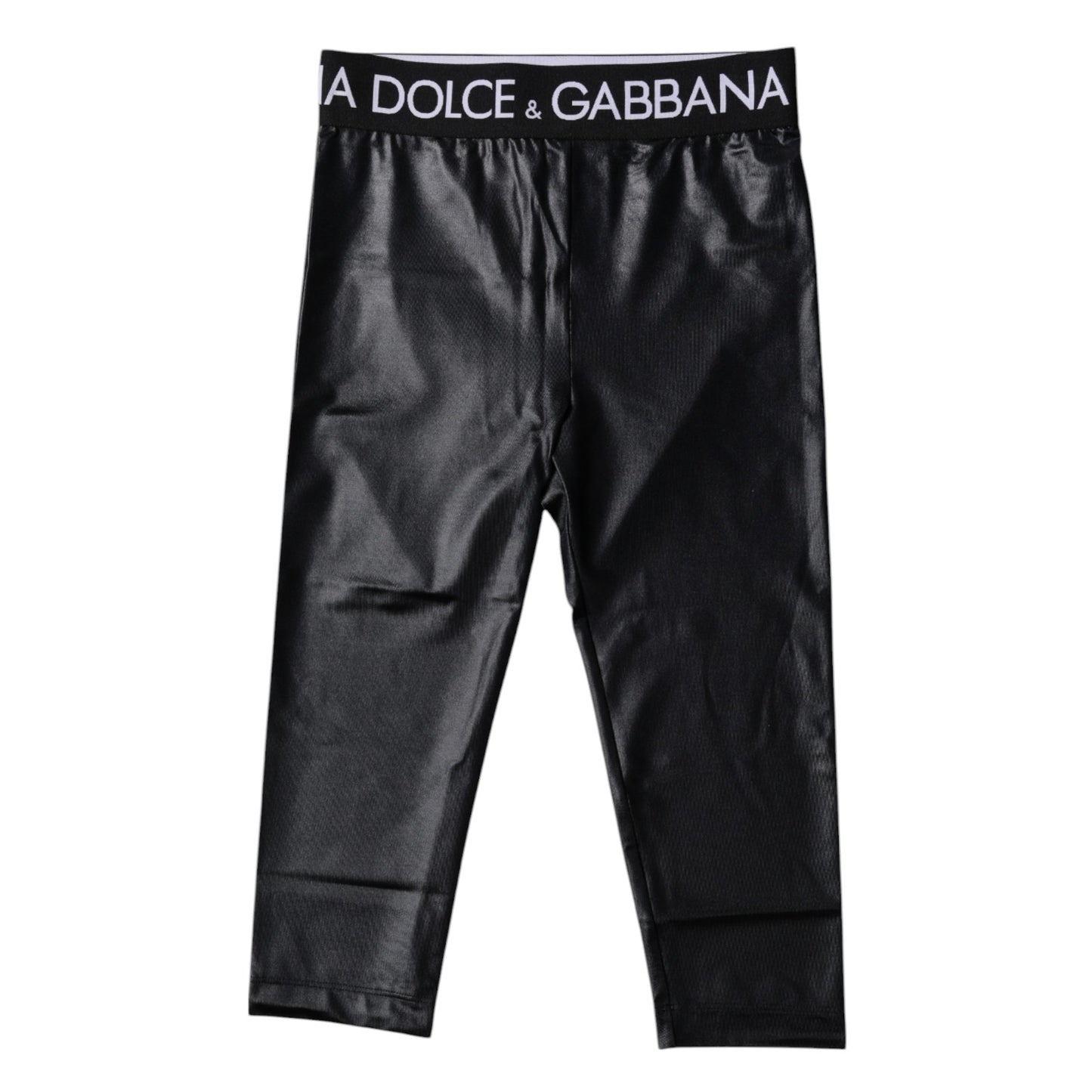 Black Logo Nylon Cropped Tights Pants Underwear