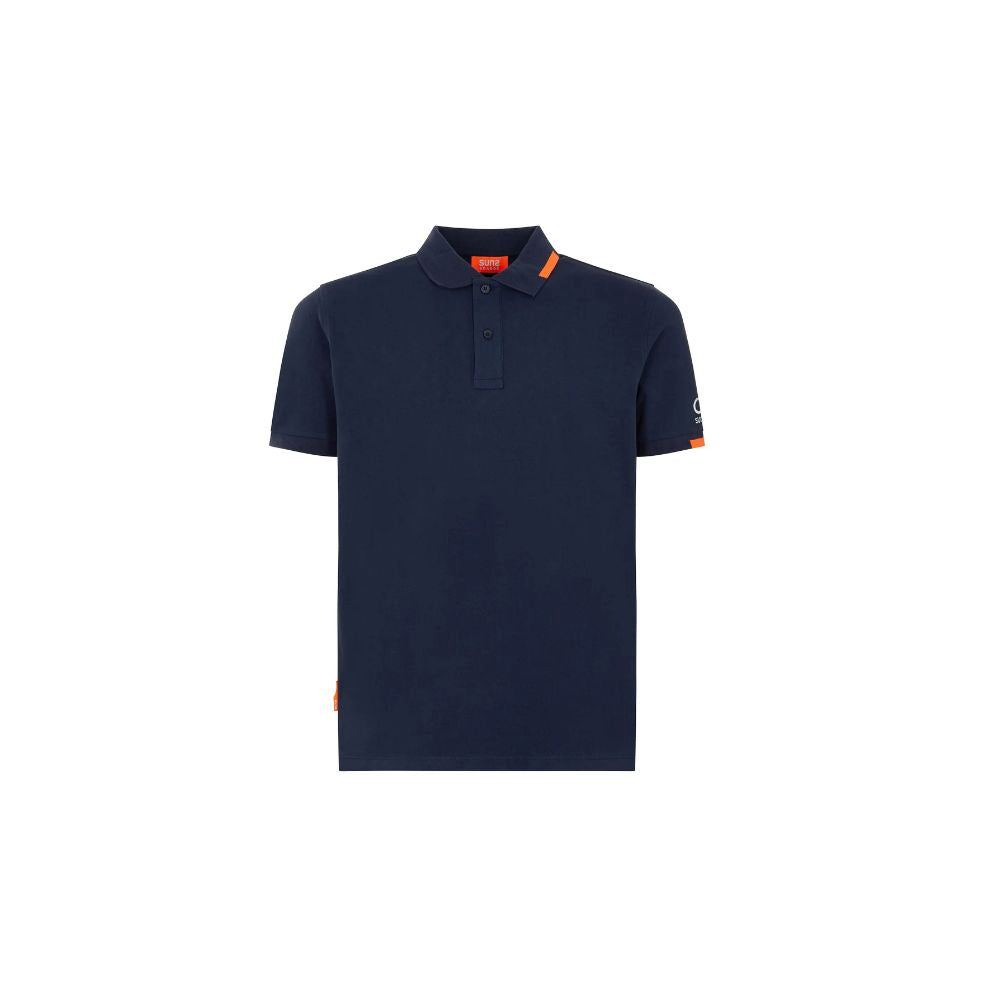 Blaues Poloshirt aus Baumwolle