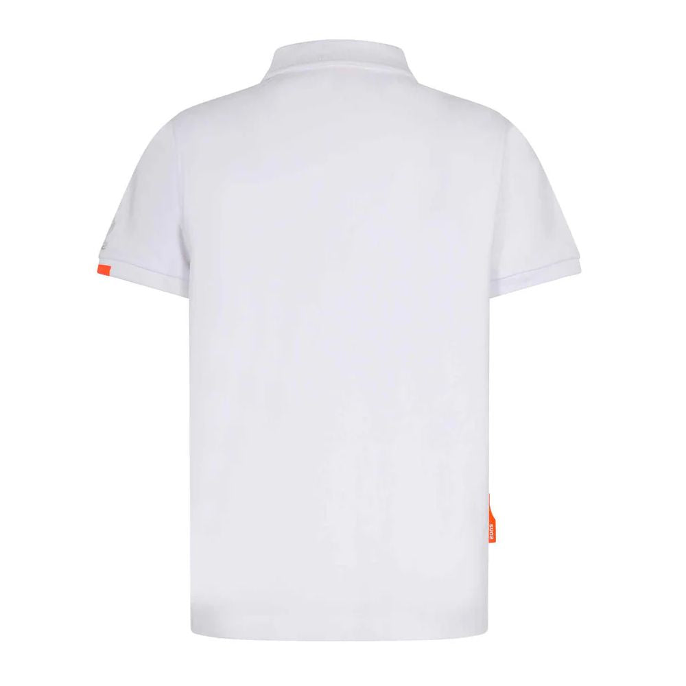 Weißes Poloshirt aus Baumwolle