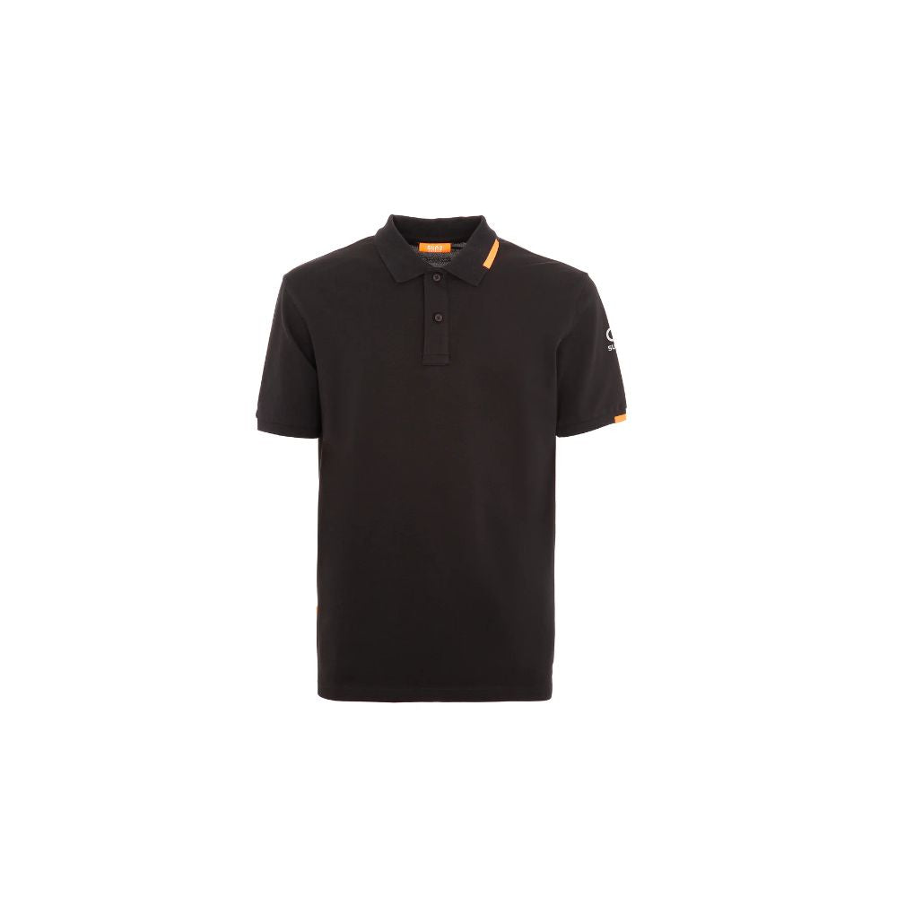 Schwarzes Poloshirt aus Baumwolle
