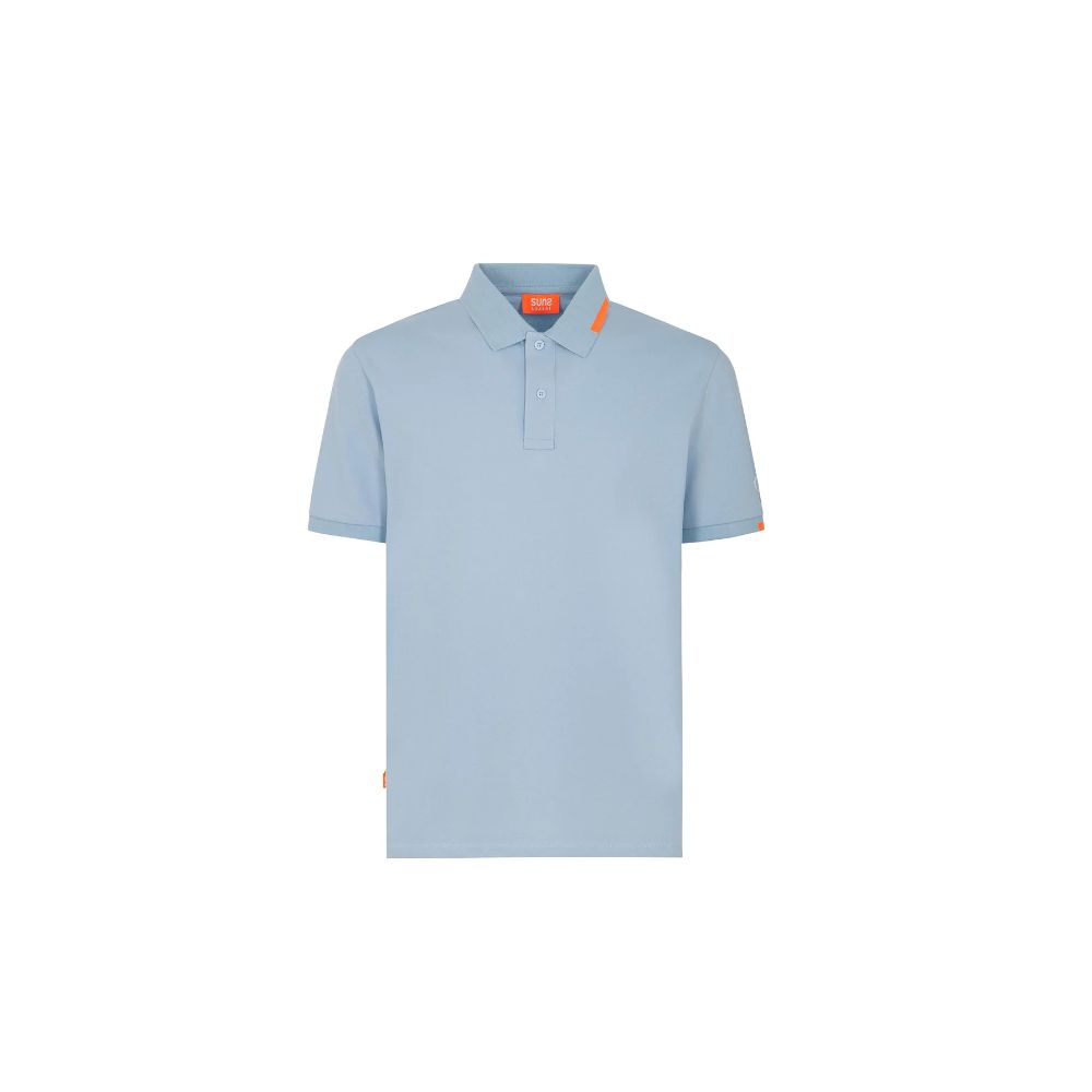 Hellblaues Herren-Poloshirt aus Baumwolle